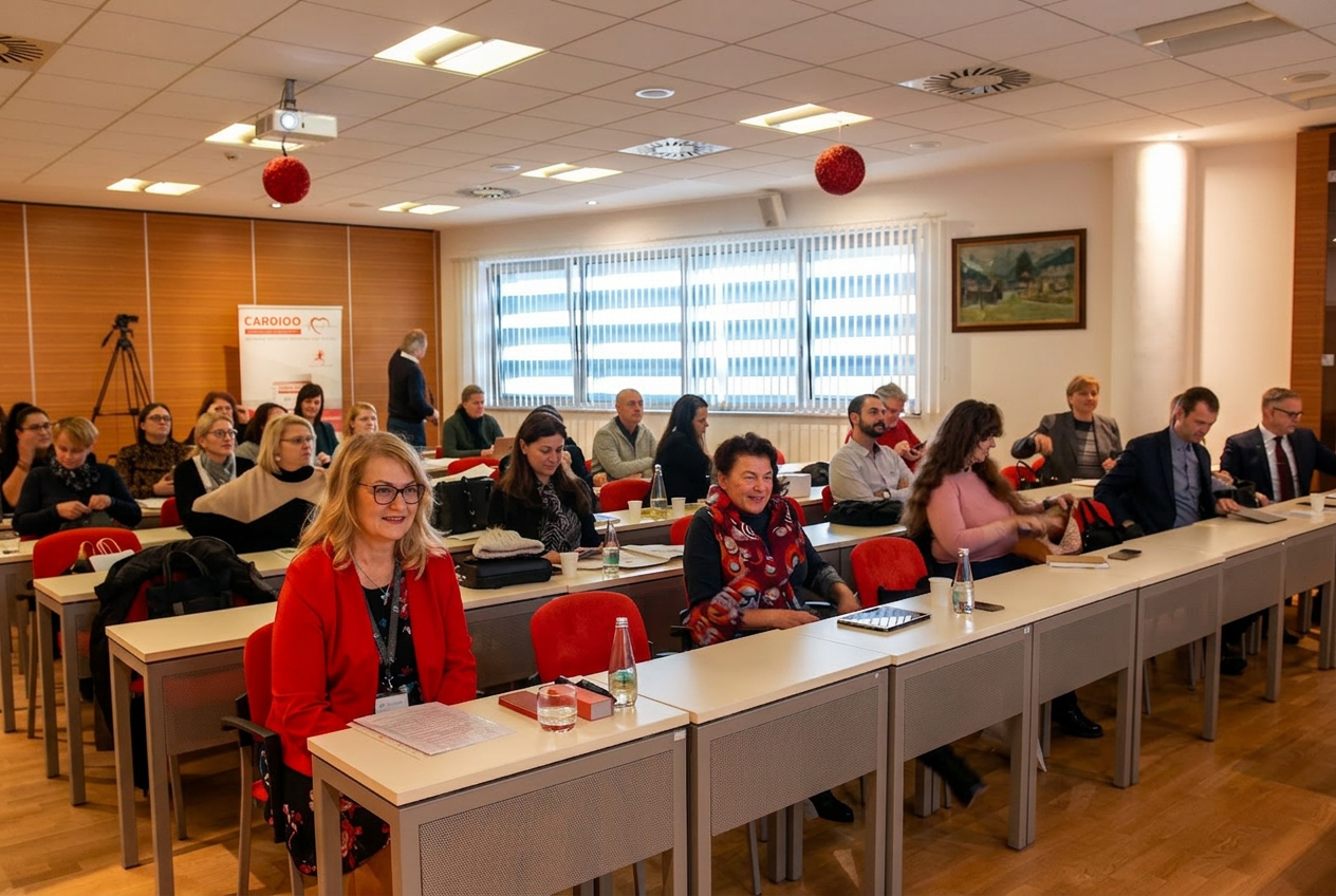 Udeleženci simpozija ZdravoDelo med predavanjem